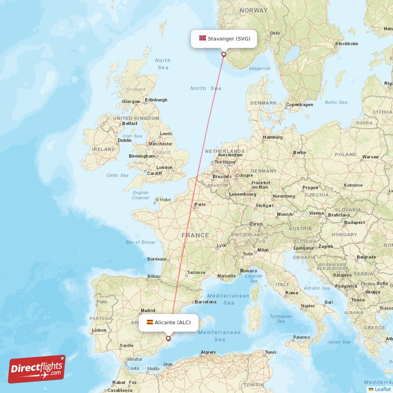 Direct Flights From Alicante To Stavanger ALC To SVG Non Stop