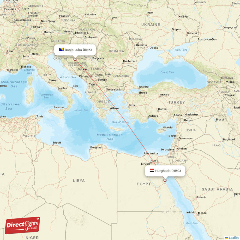 Direct Flights From Banja Luka To Hurghada Bnx To Hrg Non Stop