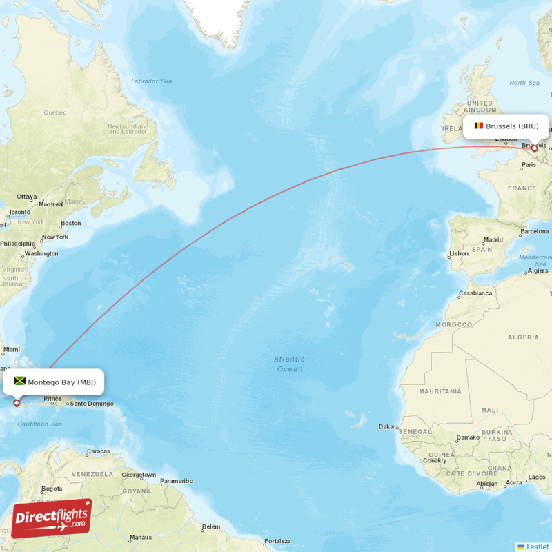 Direct Flights From Montego Bay To Brussels MBJ To BRU Non Stop