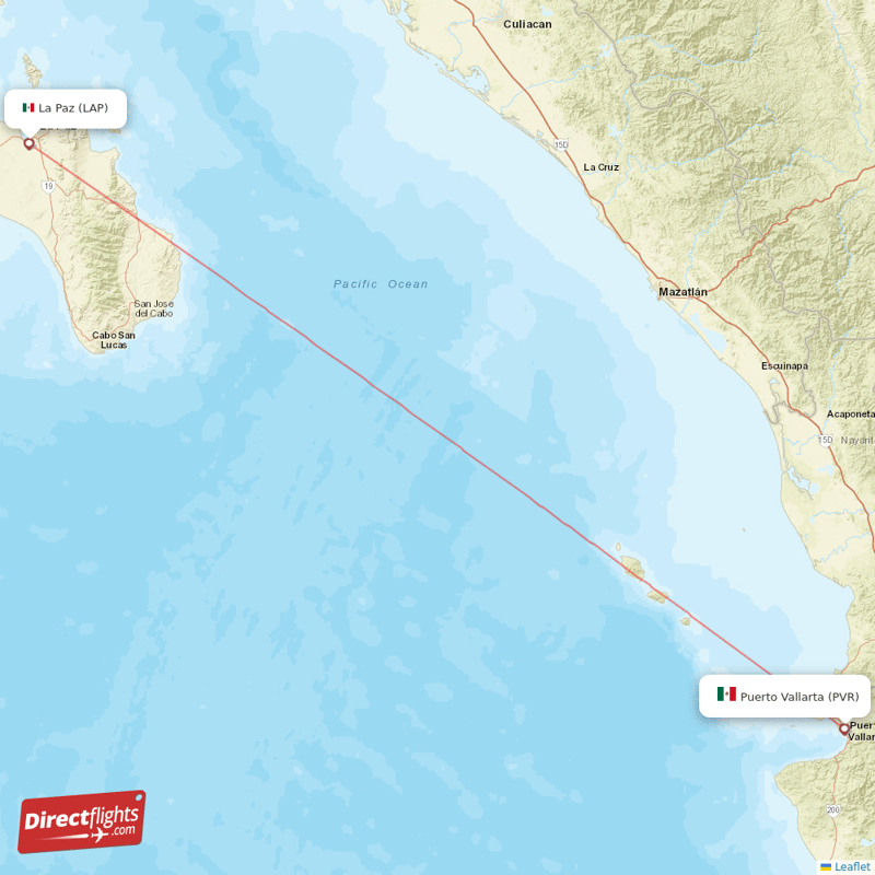 Direct Flights From Puerto Vallarta To La Paz Pvr To Lap Non Stop