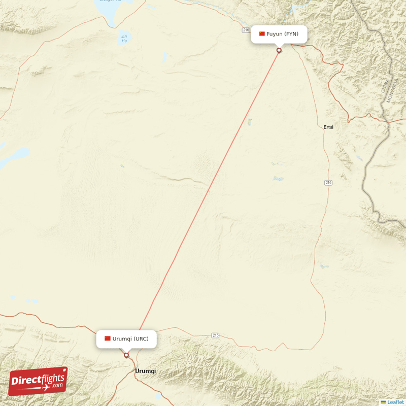 Direct Flights From Fuyun To Urumqi Fyn To Urc Non Stop