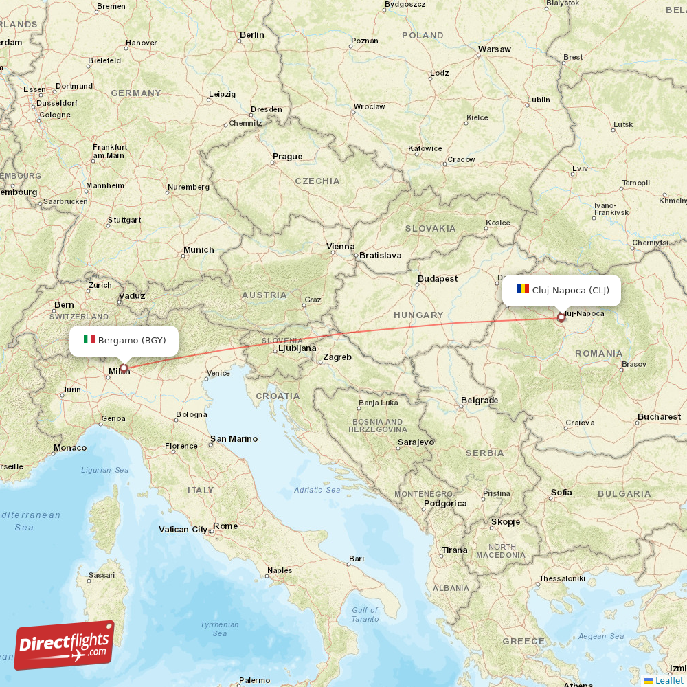 Direct Flights From Cluj Napoca To Milan CLJ To BGY Non Stop