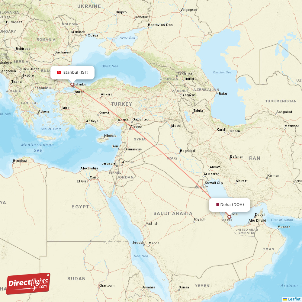 Direct Flights From Doha To Istanbul DOH To IST Non Stop