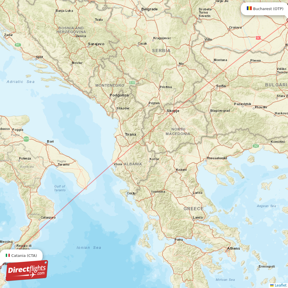 Direct Flights From Catania To Bucharest CTA To OTP Non Stop