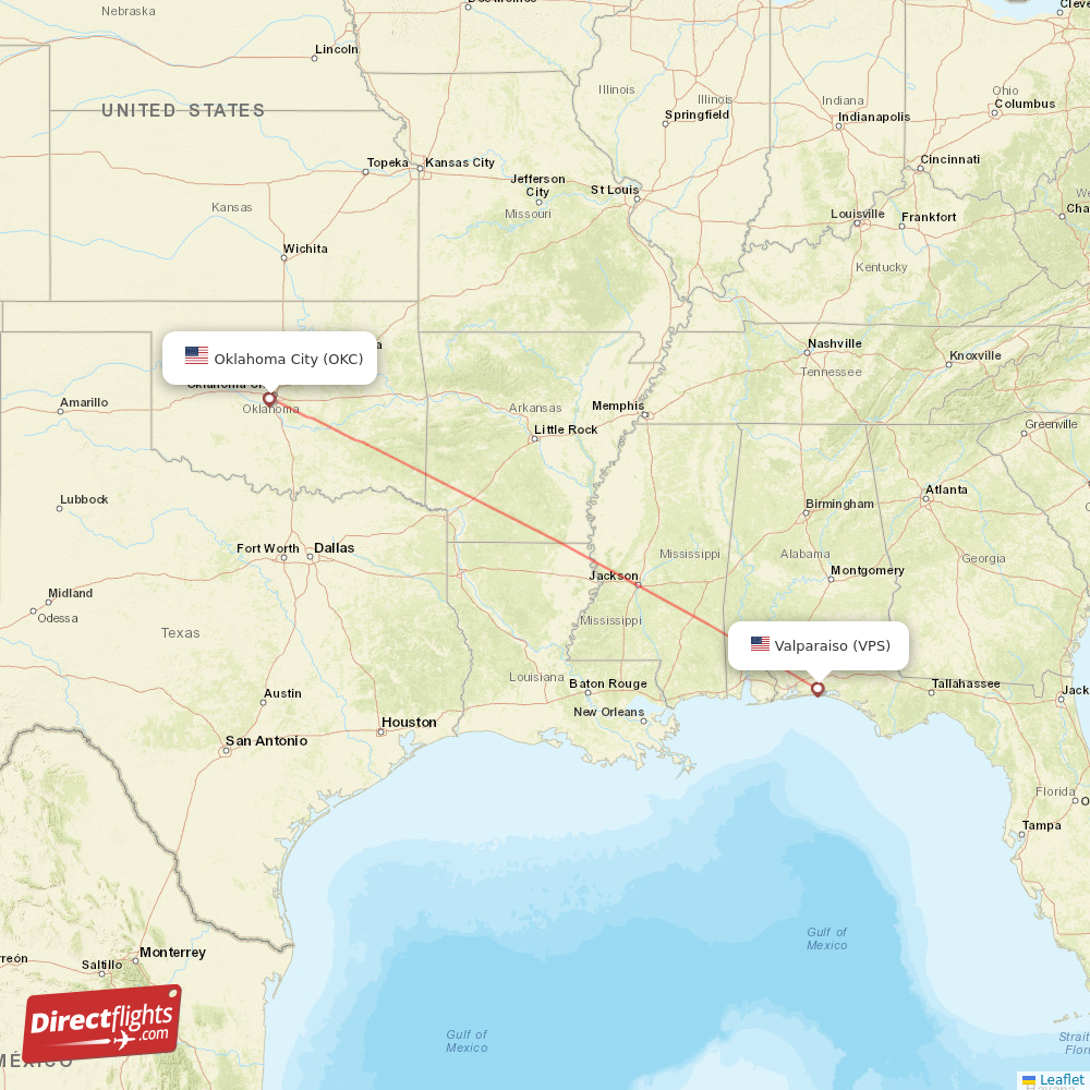 Direct Flights From Fort Walton Beach To Oklahoma City Vps To Okc Non