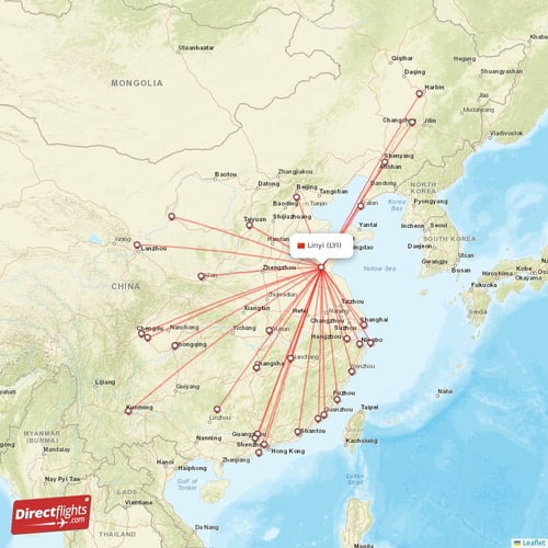 Direct Flights From Linyi Destinations Lyi China