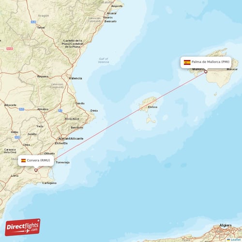 Direct Flights From Palma De Mallorca To Corvera PMI To RMU Non Stop