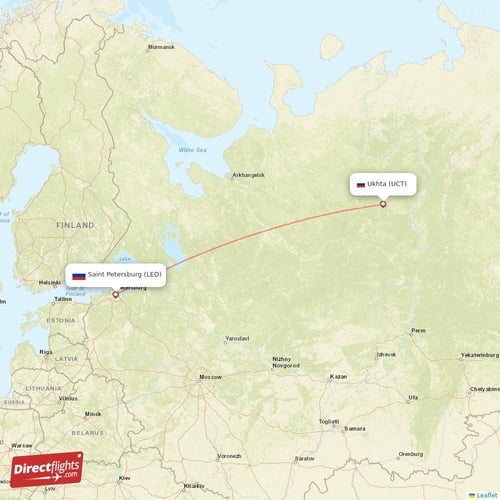 Direct Flights From Ukhta To Saint Petersburg Uct To Led Non Stop