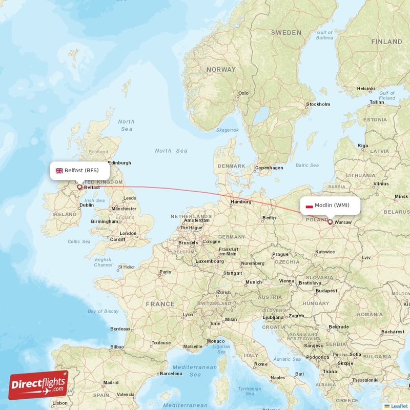 Direct Flights From Belfast To Modlin BFS To WMI Non Stop