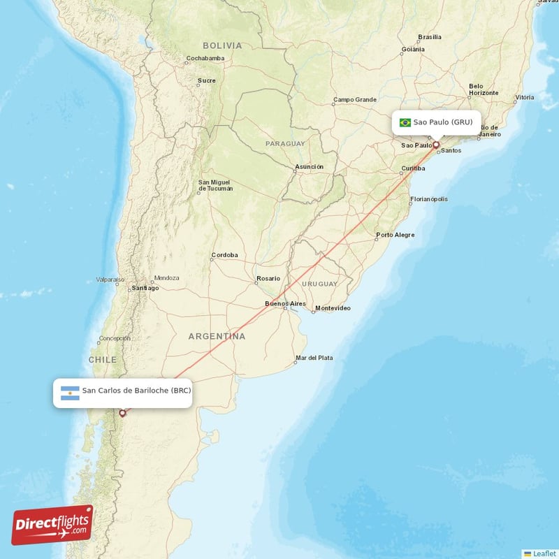 Direct Flights From San Carlos De Bariloche To Sao Paulo Brc To Gru