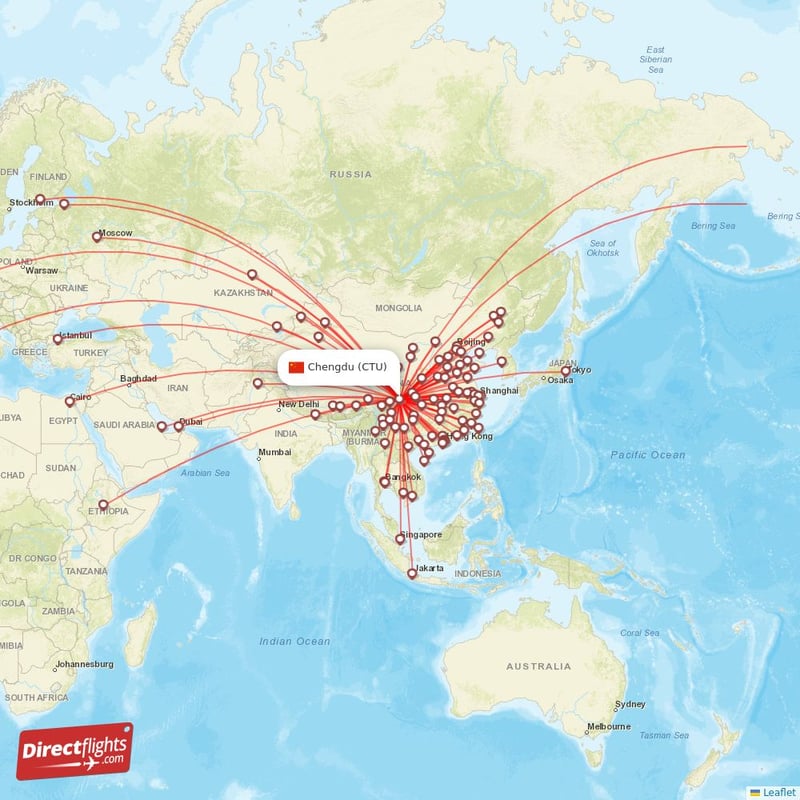 Direct Flights From Chengdu 74 Destinations CTU China