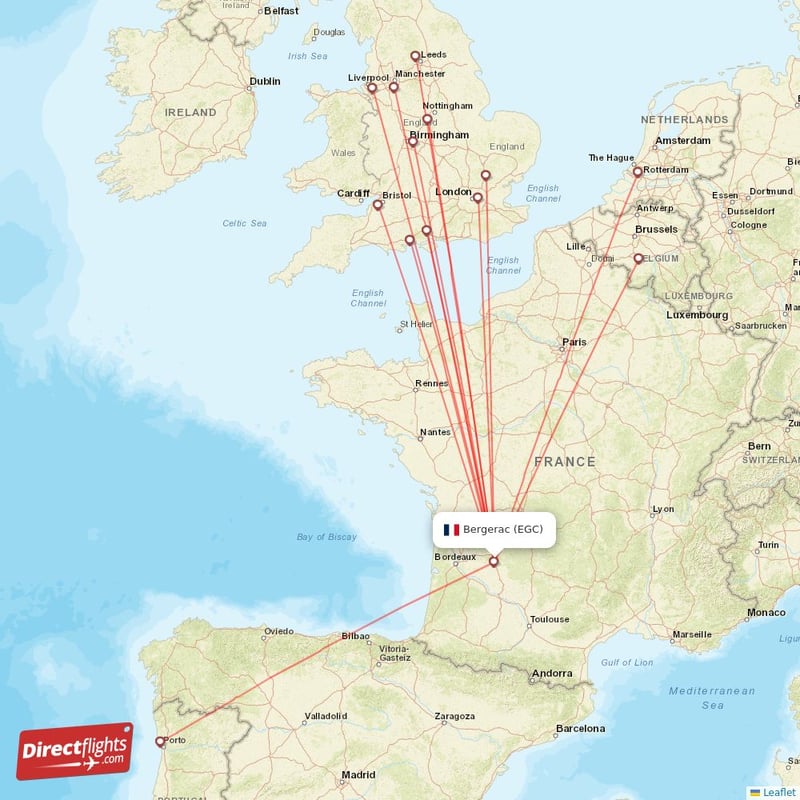 Direct Flights From Bergerac Destinations Egc France