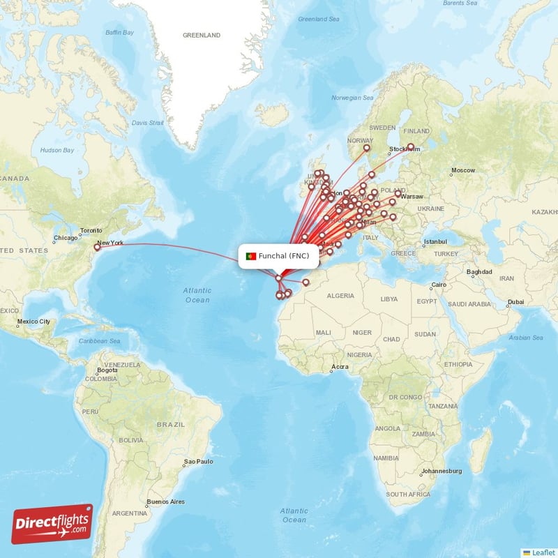 Direct Flights From Funchal 66 Destinations FNC Portugal