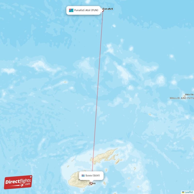 Direct Flights From Funafuti Atol To Suva Fun To Suv Non Stop