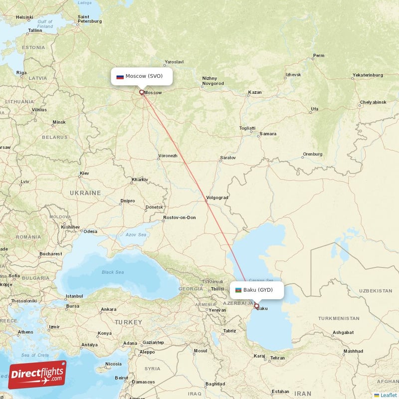 Direct Flights From Baku To Moscow Gyd To Svo Non Stop Directflights