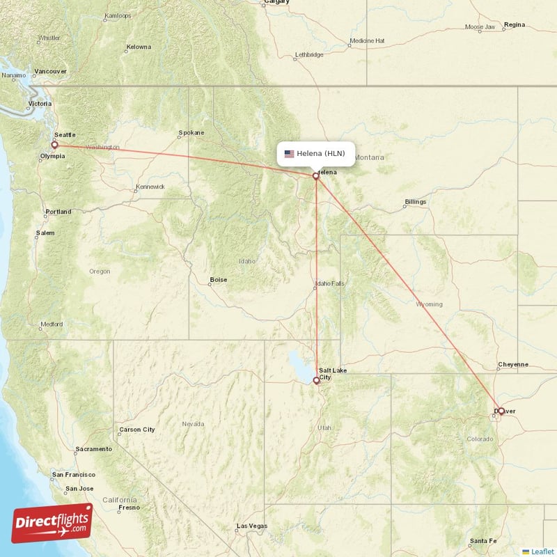 Direct Flights From Helena 3 Destinations HLN USA Directflights