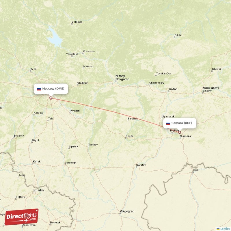 Direct Flights From Samara To Moscow Kuf To Dme Non Stop