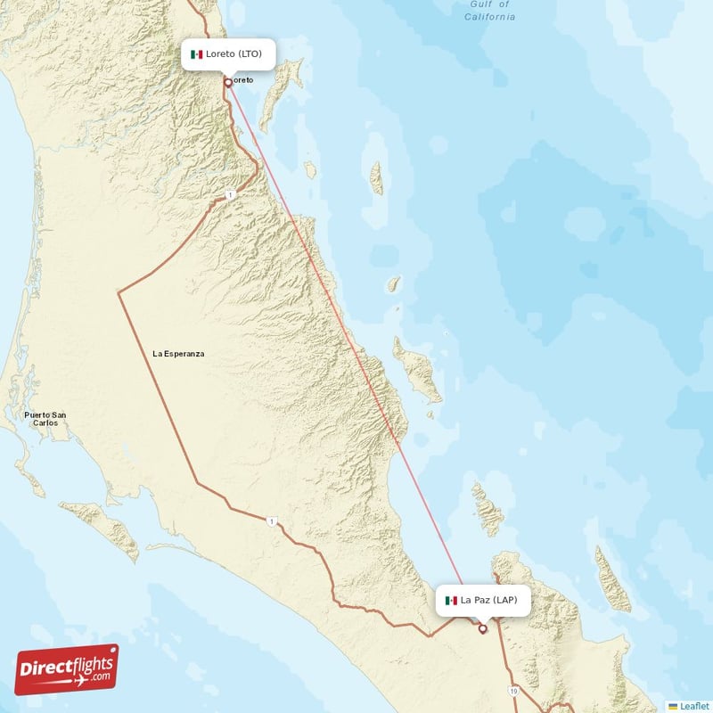 Direct Flights From La Paz To Loreto Lap To Lto Non Stop