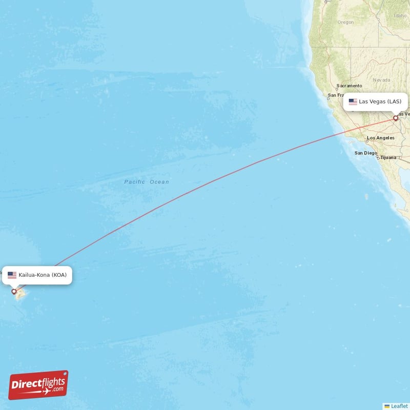 Direct Flights From Las Vegas To Kailua Kona Las To Koa Non Stop