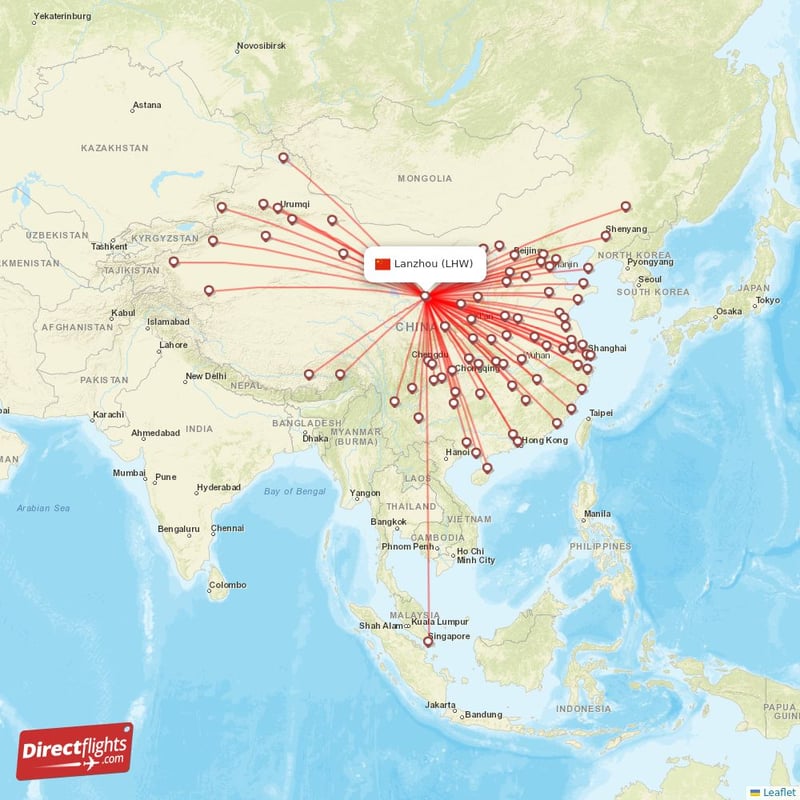 Direct Flights From Lanzhou Destinations Lhw China