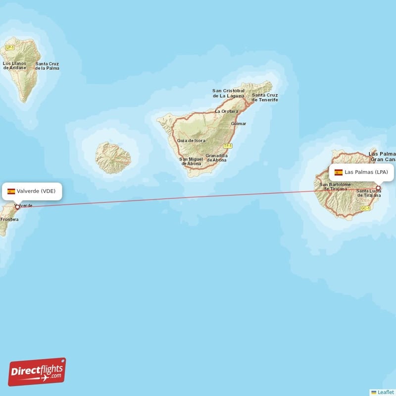 Direct Flights From Las Palmas To Valverde LPA To VDE Non Stop