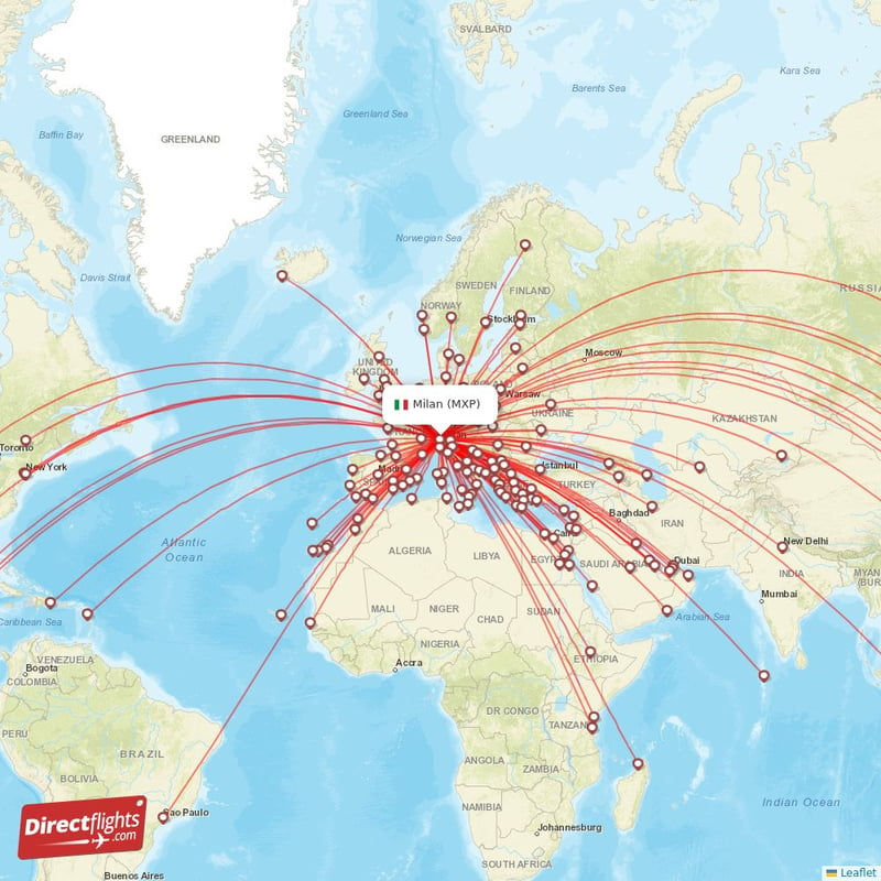 Direct Flights From Milan 191 Destinations MXP Italy