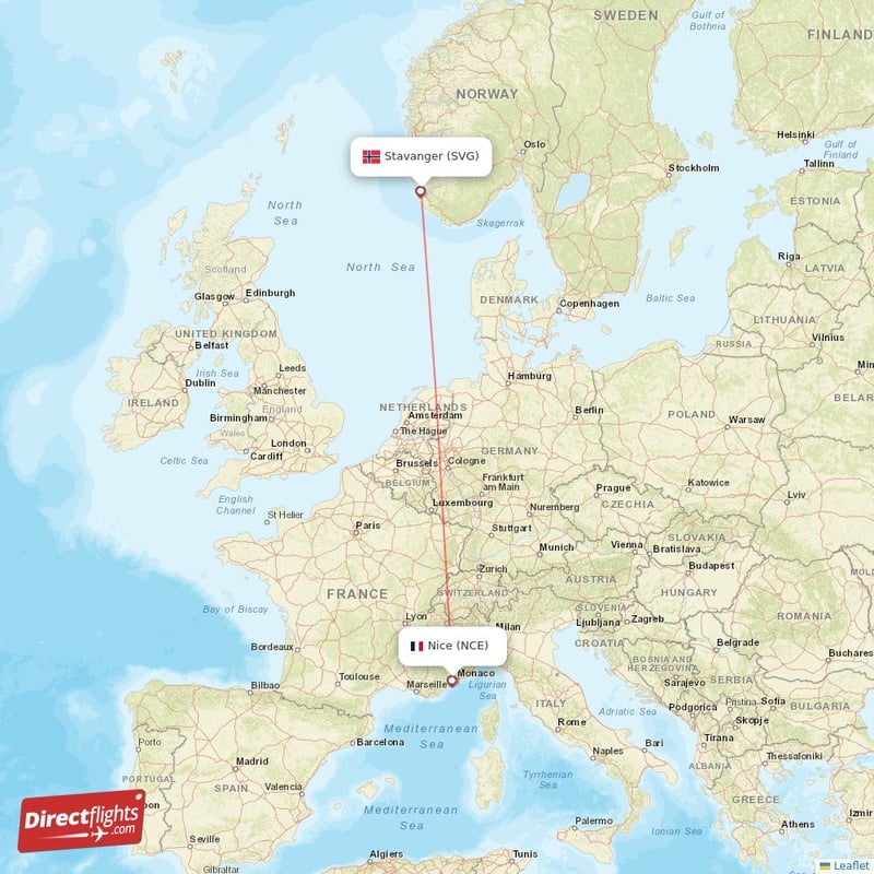 Direct Flights From Nice To Stavanger NCE To SVG Non Stop