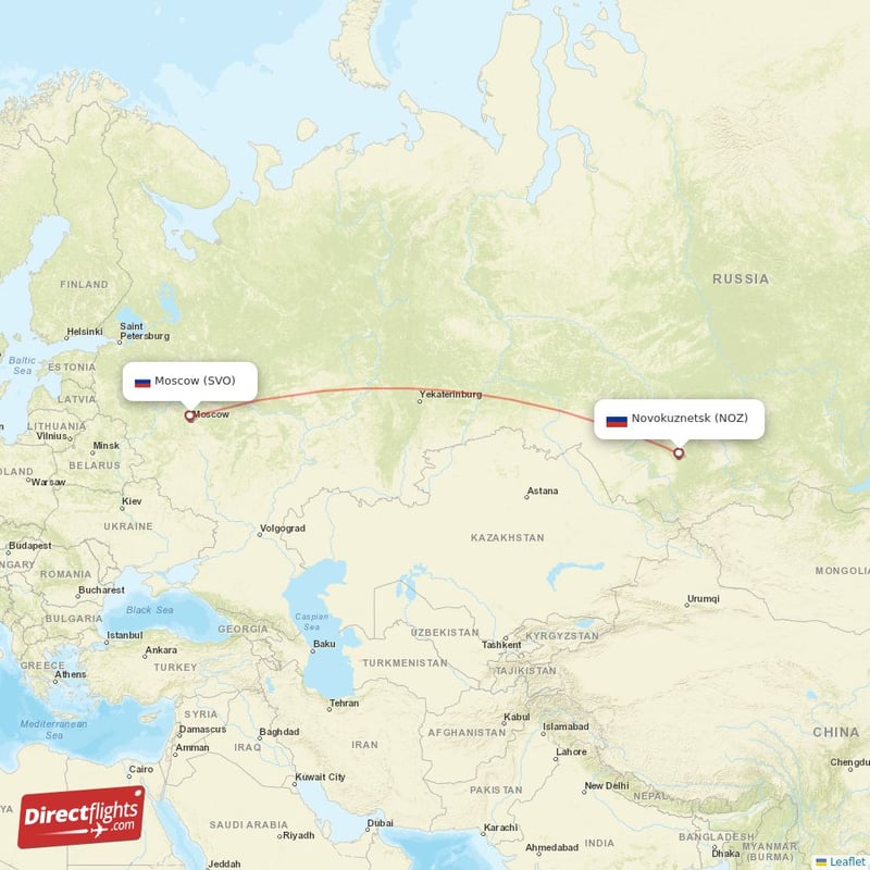 Direct Flights From Novokuznetsk To Moscow Noz To Svo Non Stop