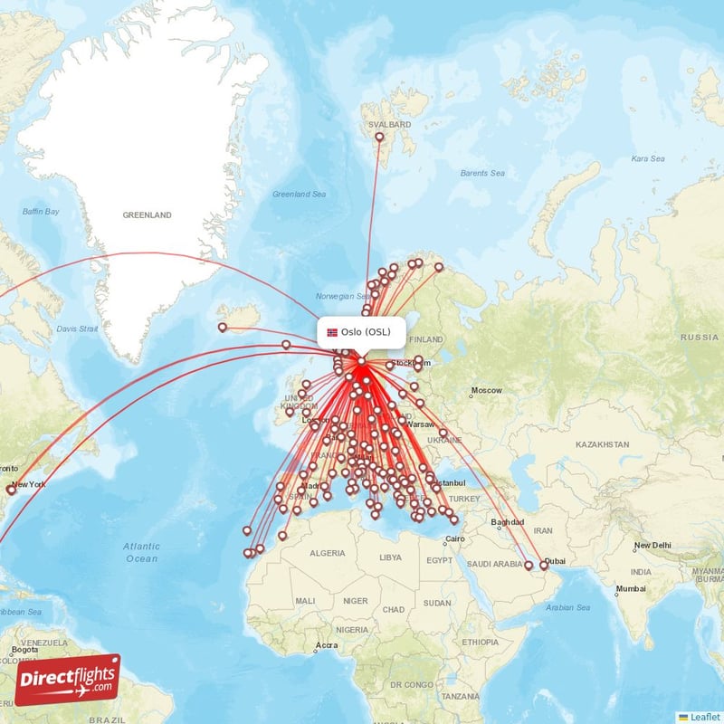 Direct Flights From Oslo 145 Destinations OSL Norway