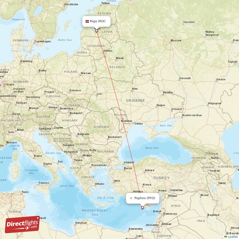 Direct Flights From Paphos To Riga Pfo To Rix Non Stop Directflights