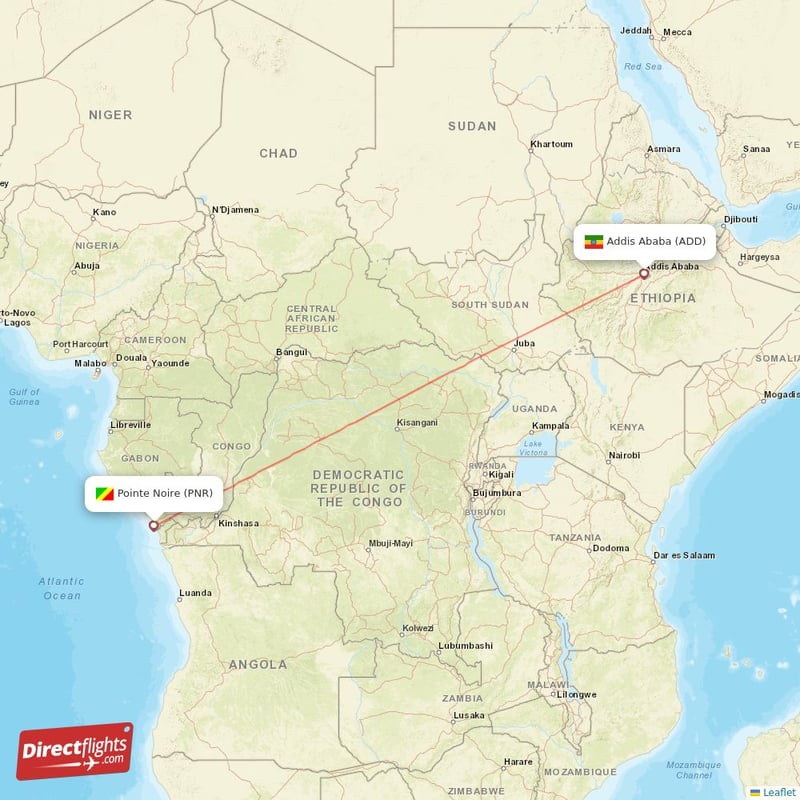 Direct Flights From Pointe Noire To Addis Ababa Pnr To Add Non Stop