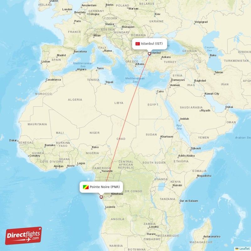 Direct Flights From Pointe Noire To Istanbul PNR To IST Non Stop