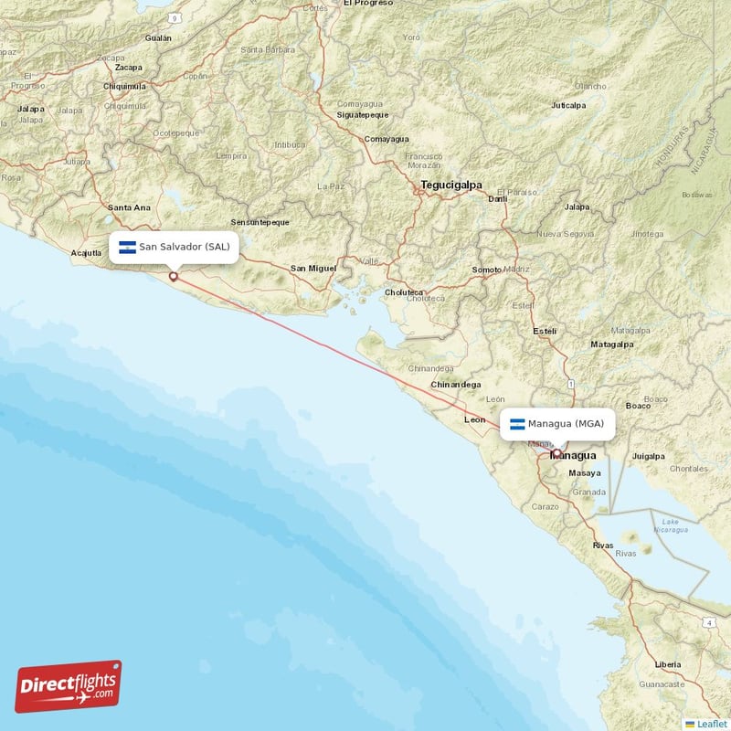 Direct Flights From San Salvador To Managua SAL To MGA Non Stop