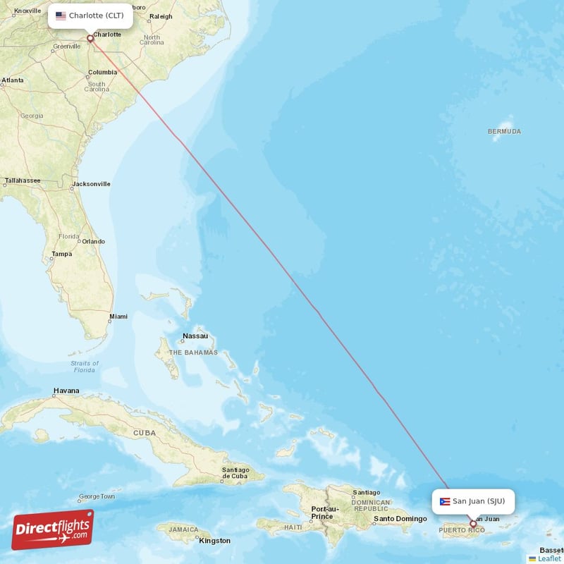 Direct Flights From San Juan To Charlotte SJU To CLT Non Stop