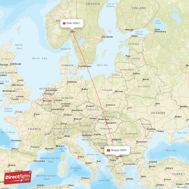 Direct Flights From Skopje To Oslo Skp To Osl Non Stop Directflights