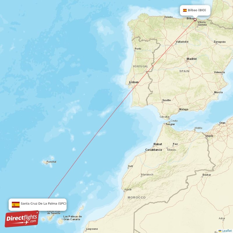 Direct Flights From Santa Cruz De La Palma To Bilbao Spc To Bio Non