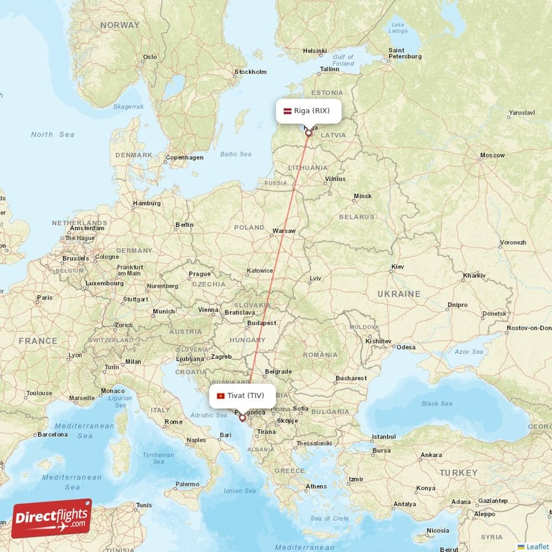 Direct Flights From Tivat To Riga TIV To RIX Non Stop Directflights