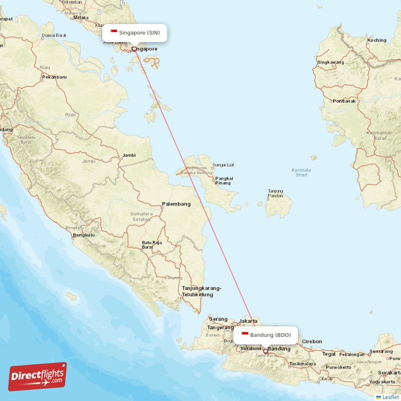 Direct flights from Bandung to Singapore, BDO to SIN non-stop ...