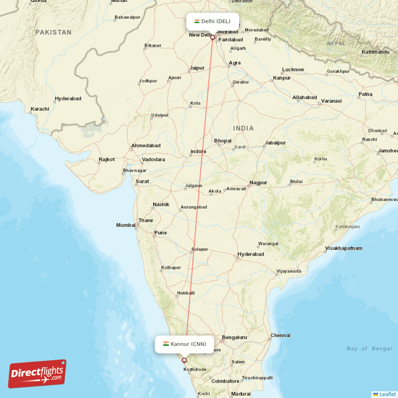 CNN - DEL route map