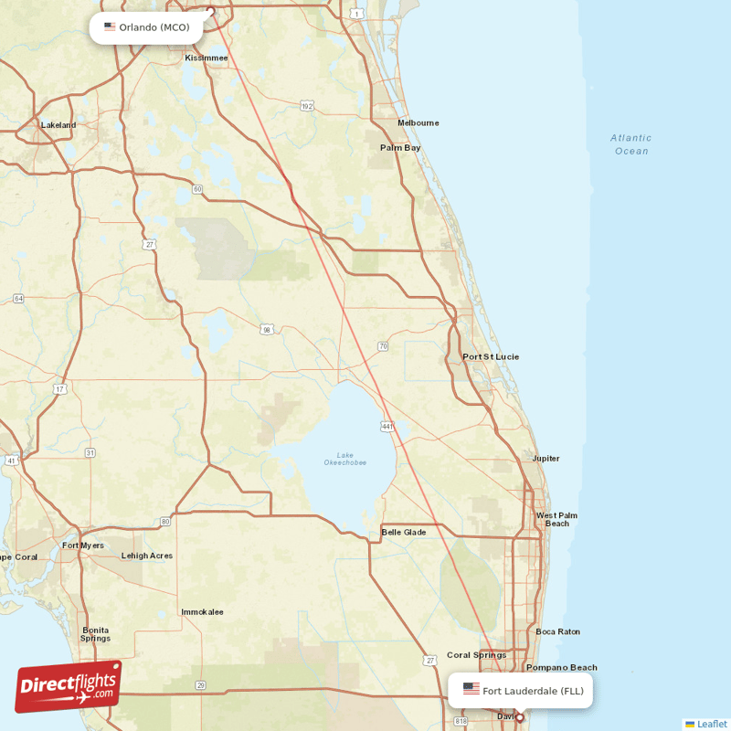 Direct flights from Fort Lauderdale to Orlando, FLL to MCO non-stop ...