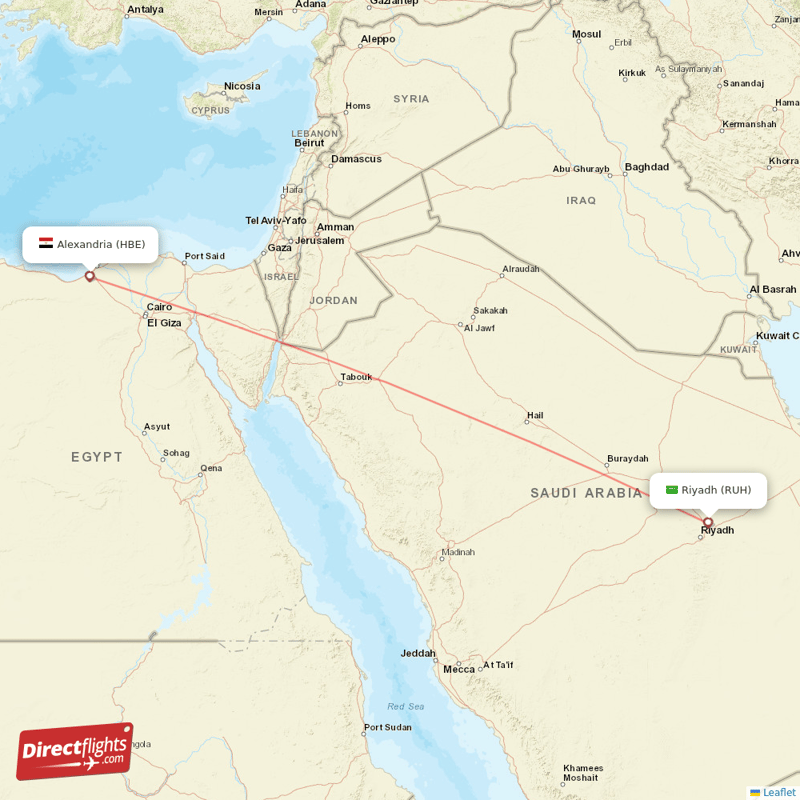 Direct flights from Alexandria to Riyadh, HBE to RUH non-stop ...