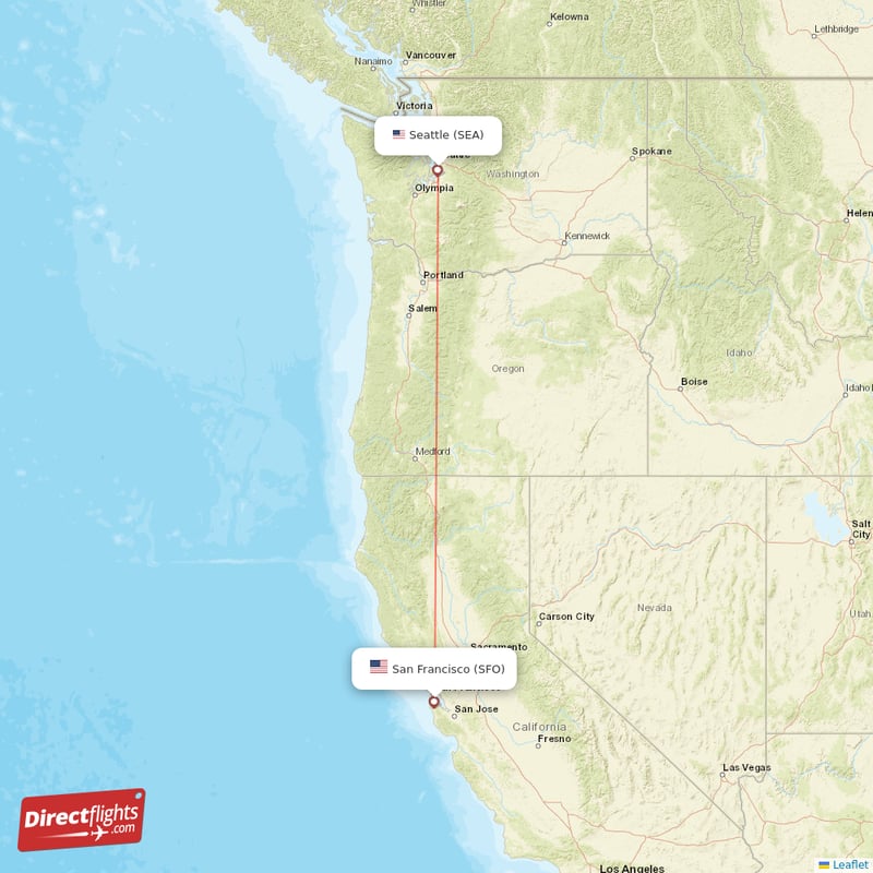 Flights from Seattle to San Francisco, SEA to SFO - Flight Routes