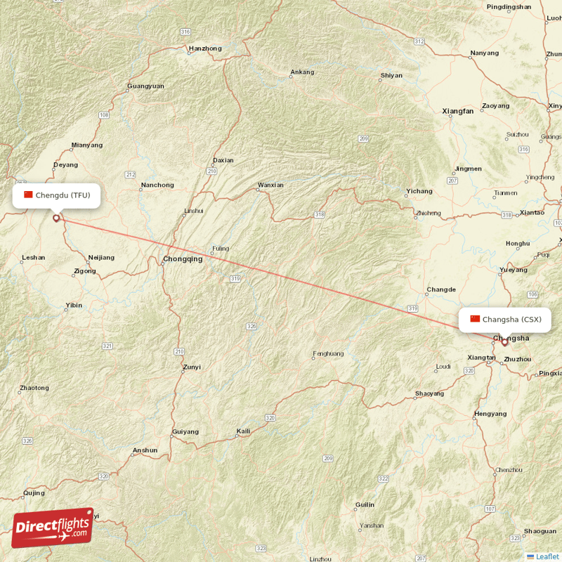 Direct Flights From Chengdu To Changsha, TFU To CSX Non-stop ...