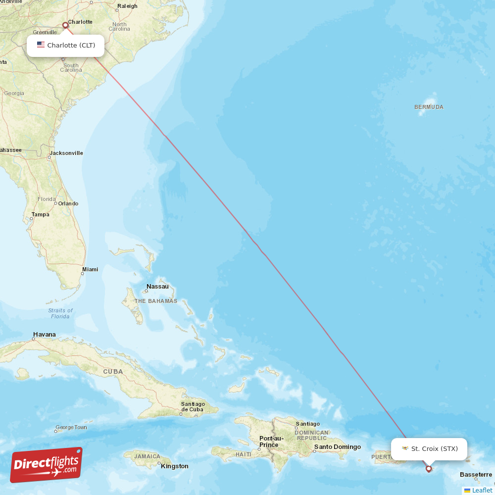 Direct Flights From Charlotte To Saint Croix, Clt To Stx Non-stop 