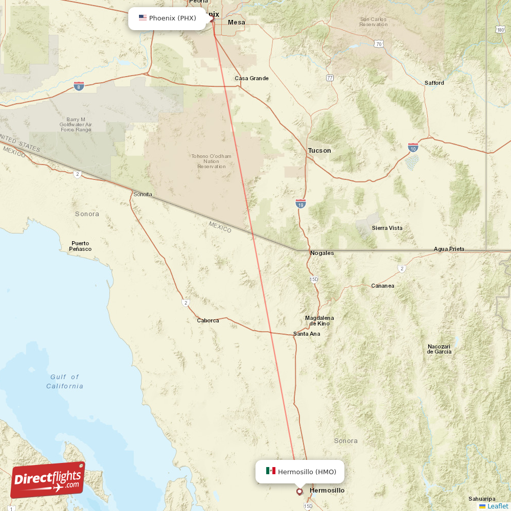 Direct flights from Hermosillo to Phoenix, HMO to PHX non-stop ...