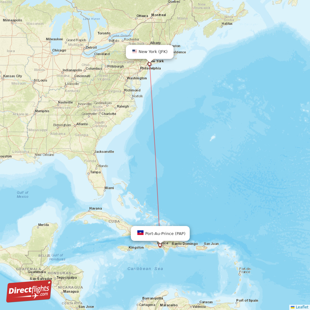 Direct flights from New York to Port Au Prince, JFK to PAP nonstop