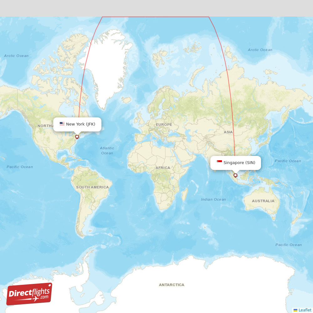 Direct flights from New York to Singapore, JFK to SIN nonstop