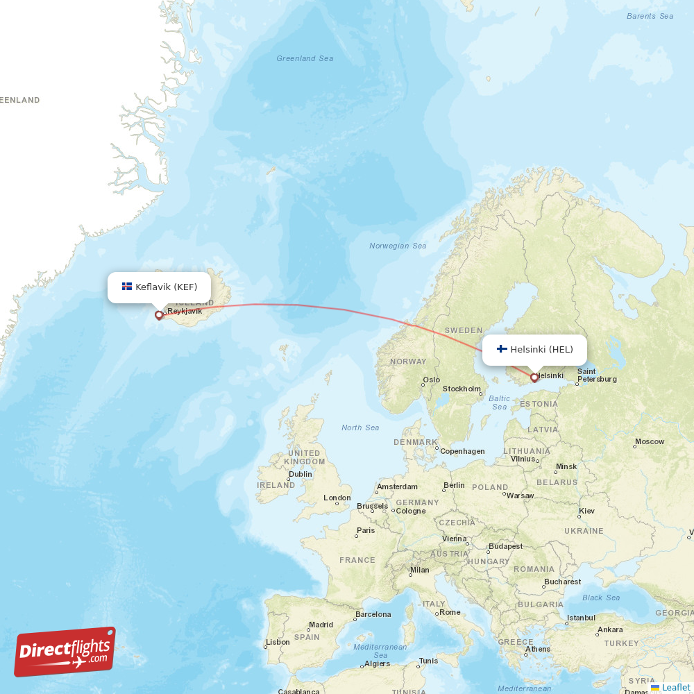 Direct Flights From Reykjavik To Helsinki Kef To Hel Non Stop 8836