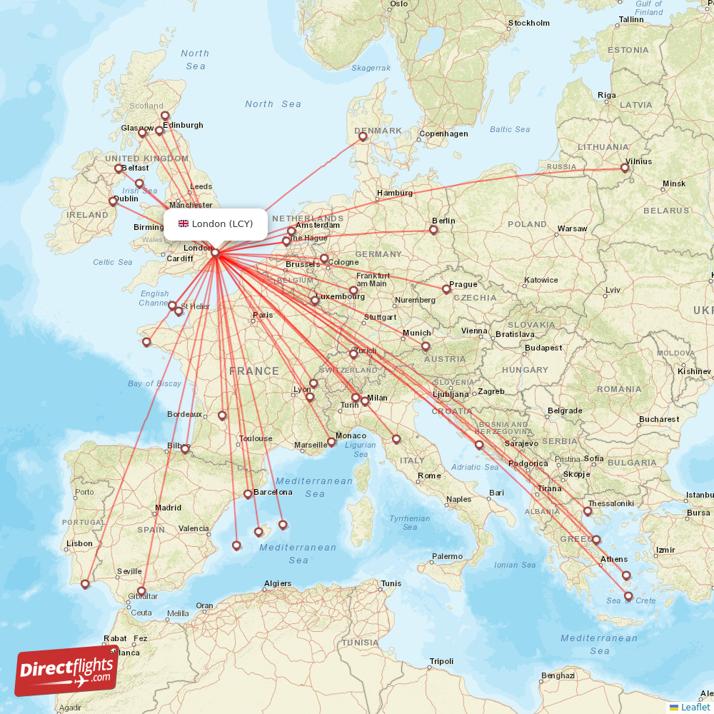 LCY route map