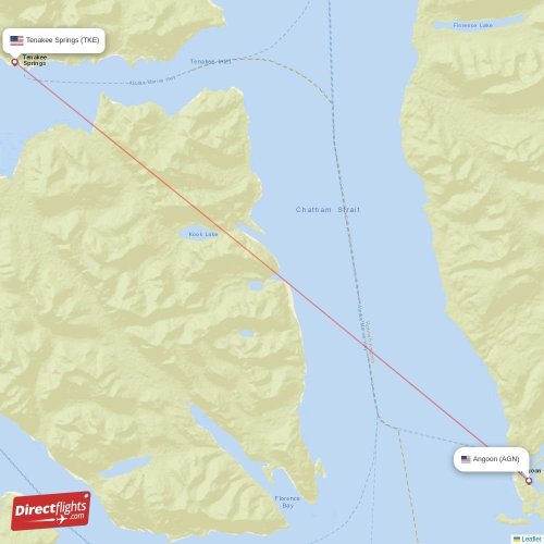 Angoon - Tenakee Springs direct flight map